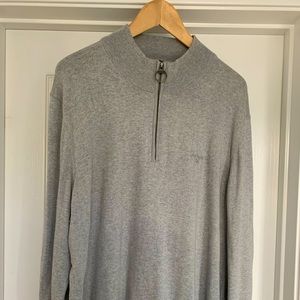 Barbour Half Zip Merino Wool Sweater, XL